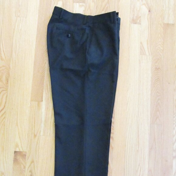 J. FERRAR MEN'S SIZE 32 X 32 TROUSER BLACK FLAT FRONT MODERN FIT PANTS DRESS SLA - Picture 5 of 13